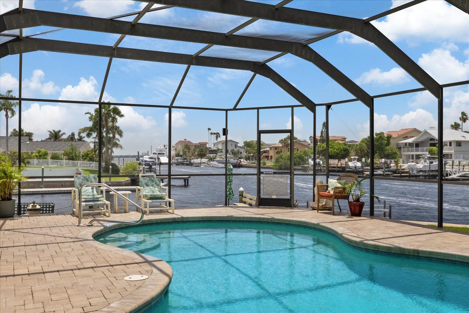 Screen enclosed pool and lania