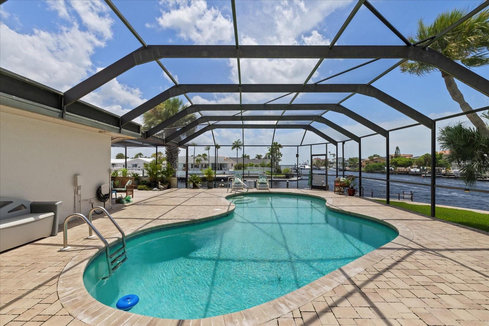Screen enclosed pool and lania