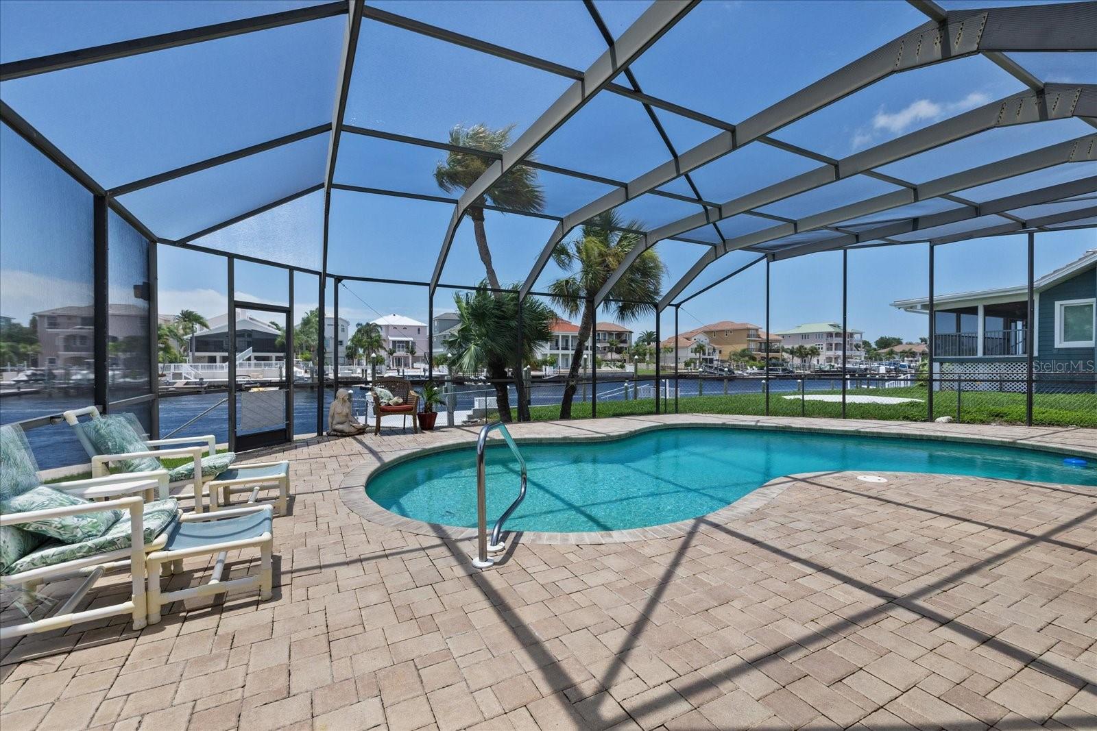 Screen enclosed pool and lania