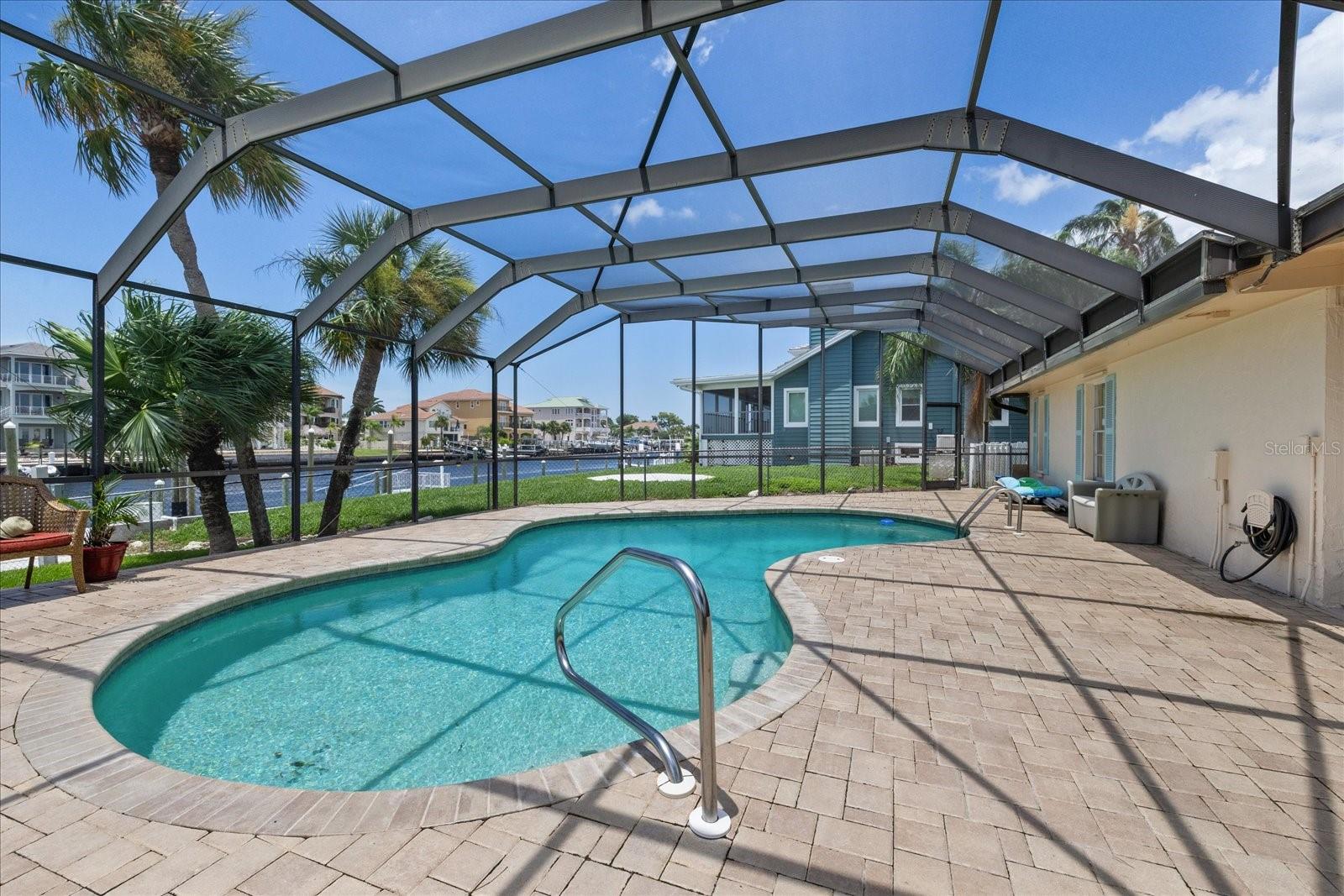 Screen enclosed pool and lania