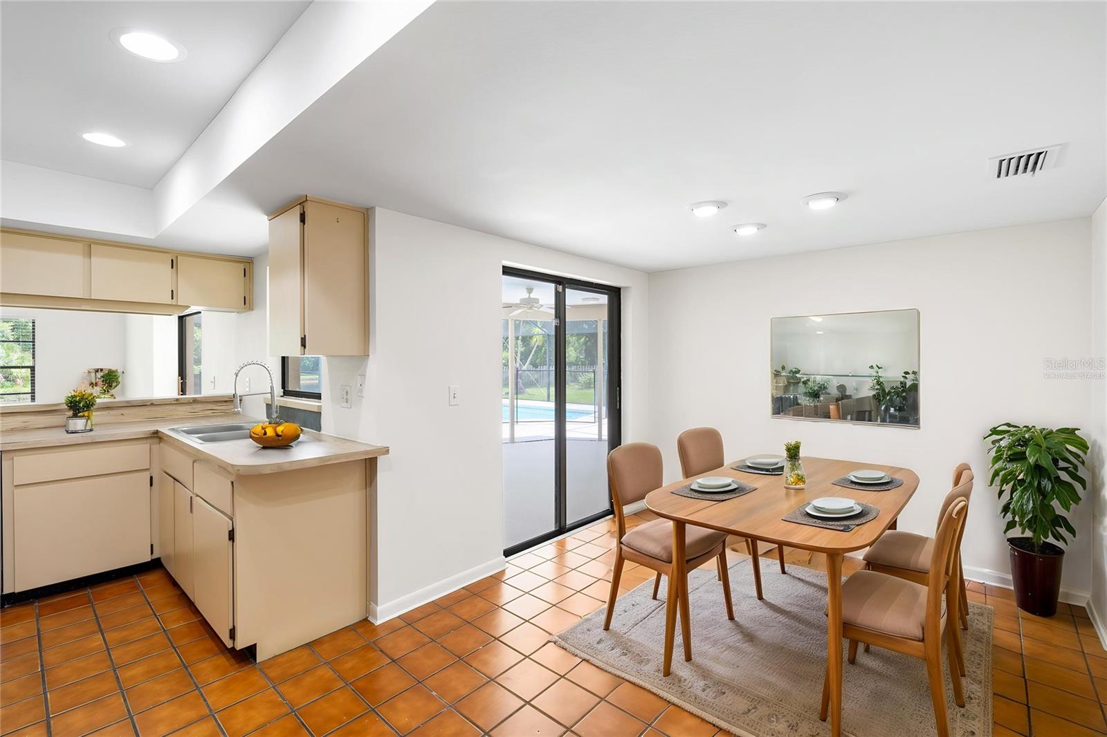 Kitchen Dining Area - Virtually Staged