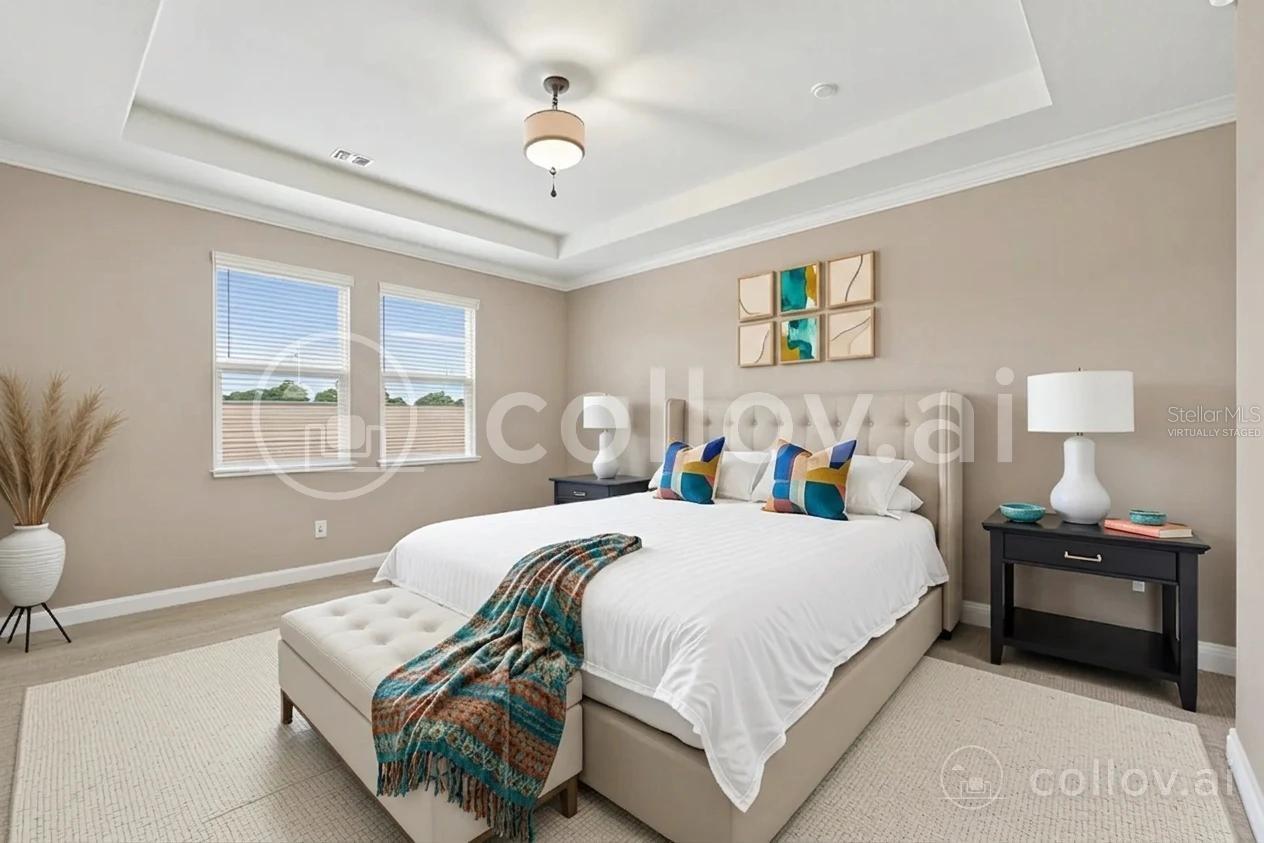 Master bedroom virtually staged