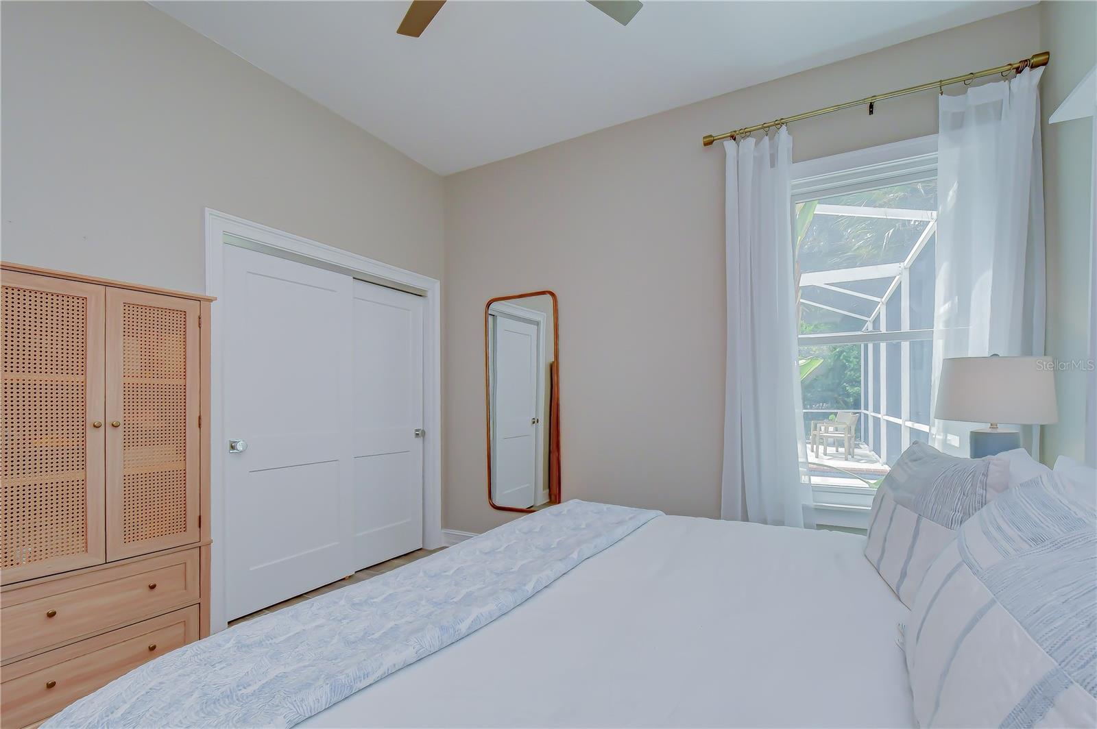 Comfortable guest or family bedroom.