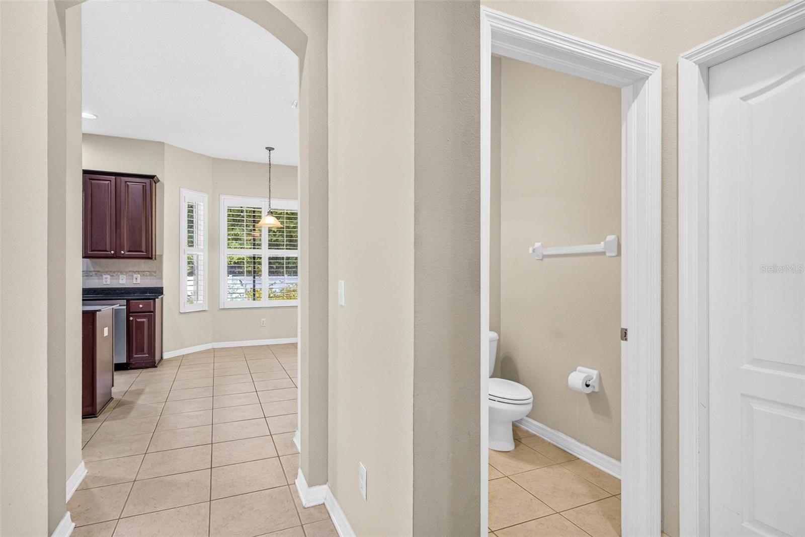 Half bath downstairs for guests