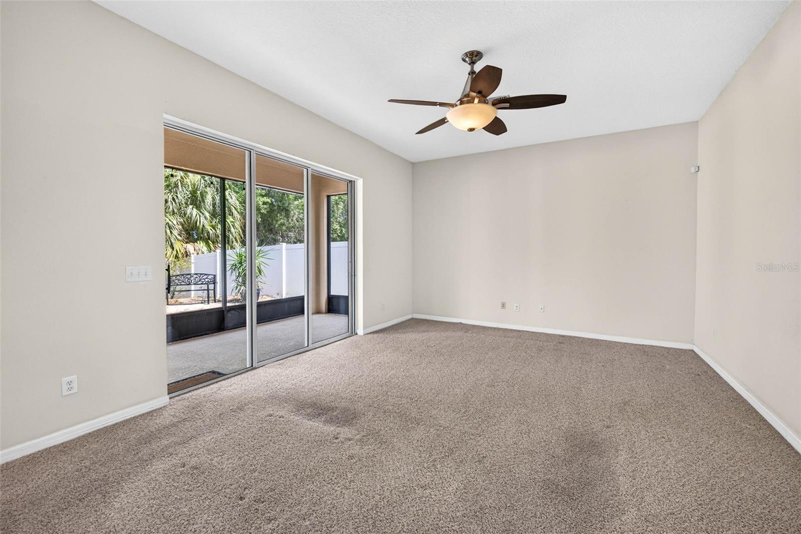 Family room with sliding doors to covered lanai