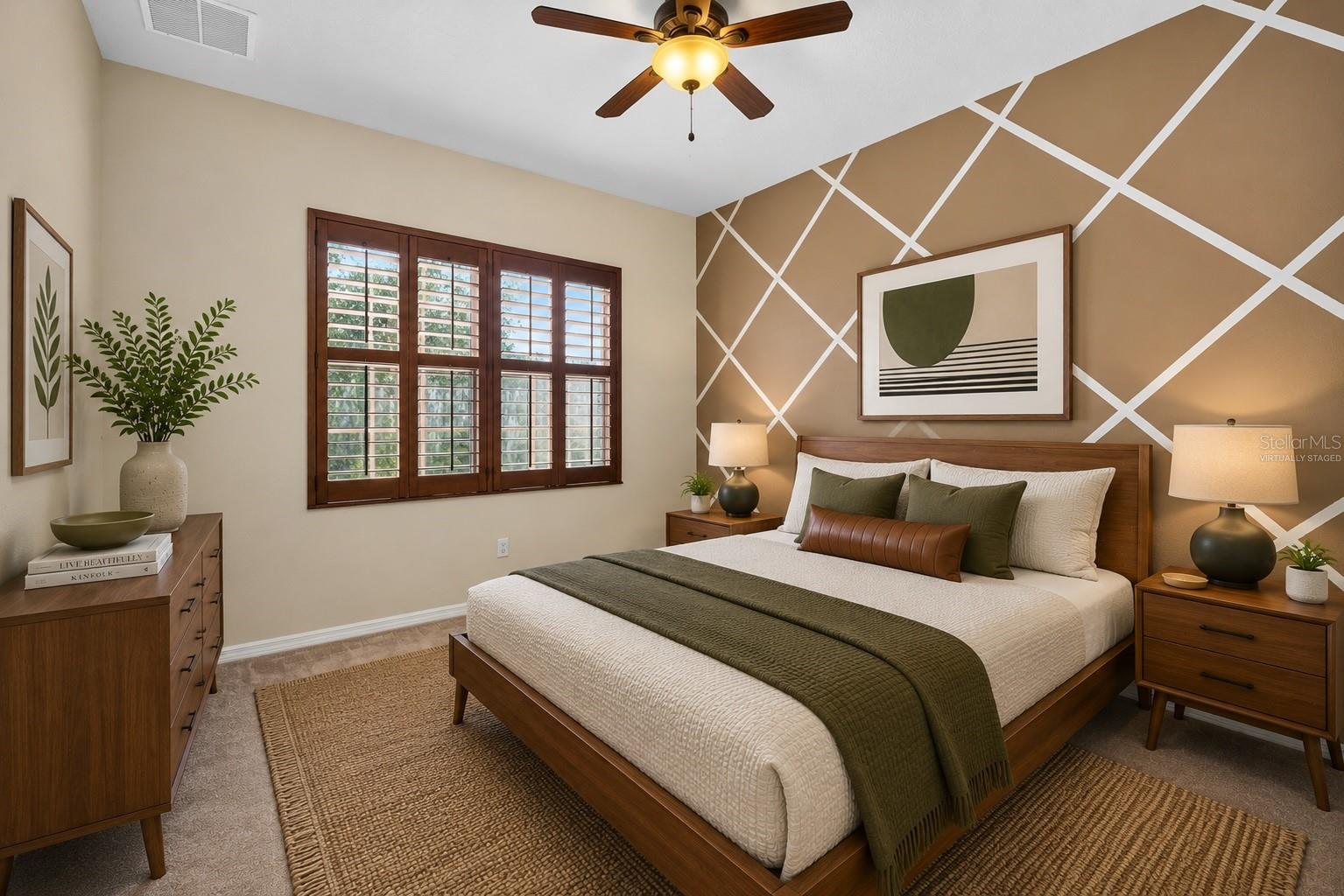 Secondary bedroom virtually staged