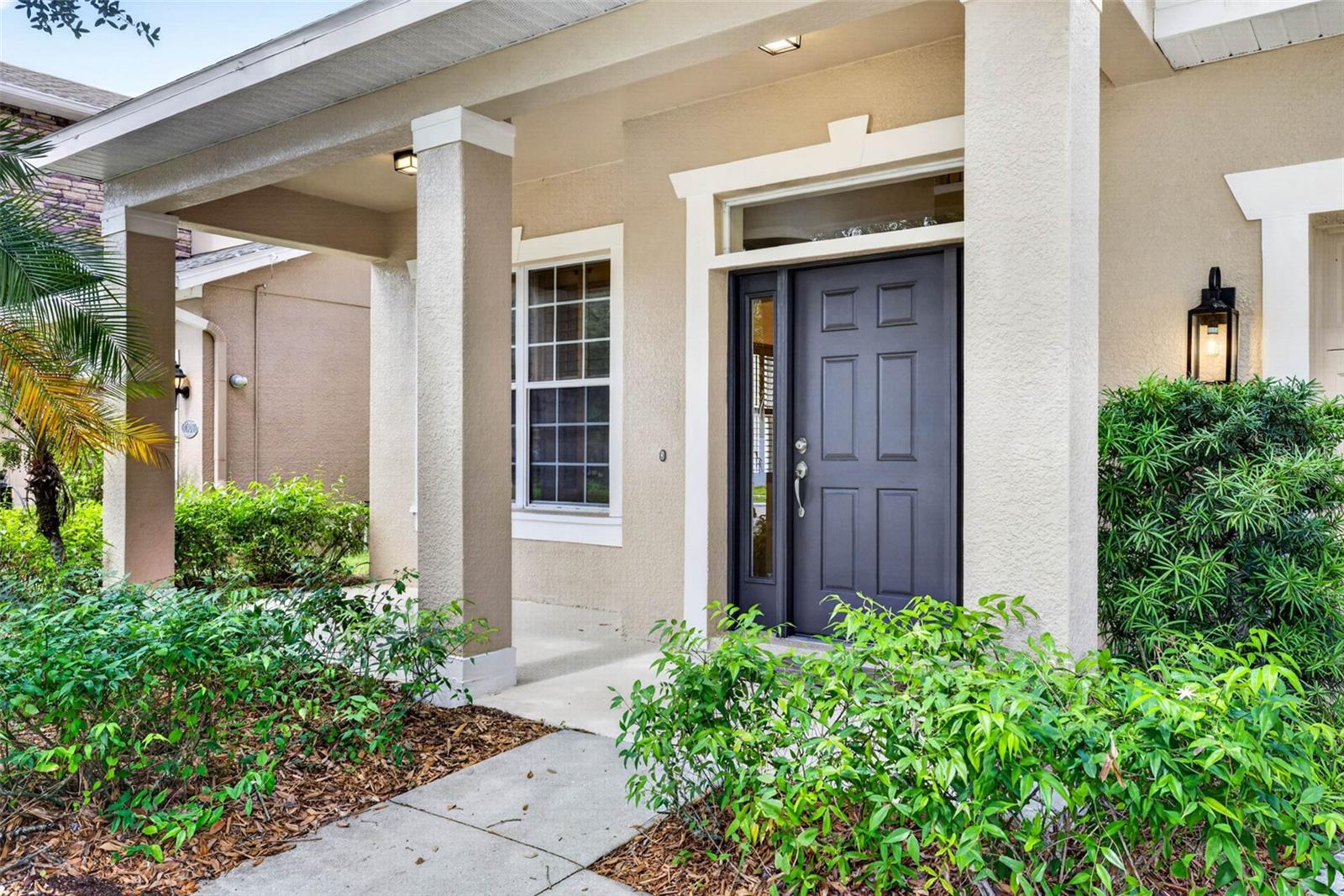 Covered front porch entry