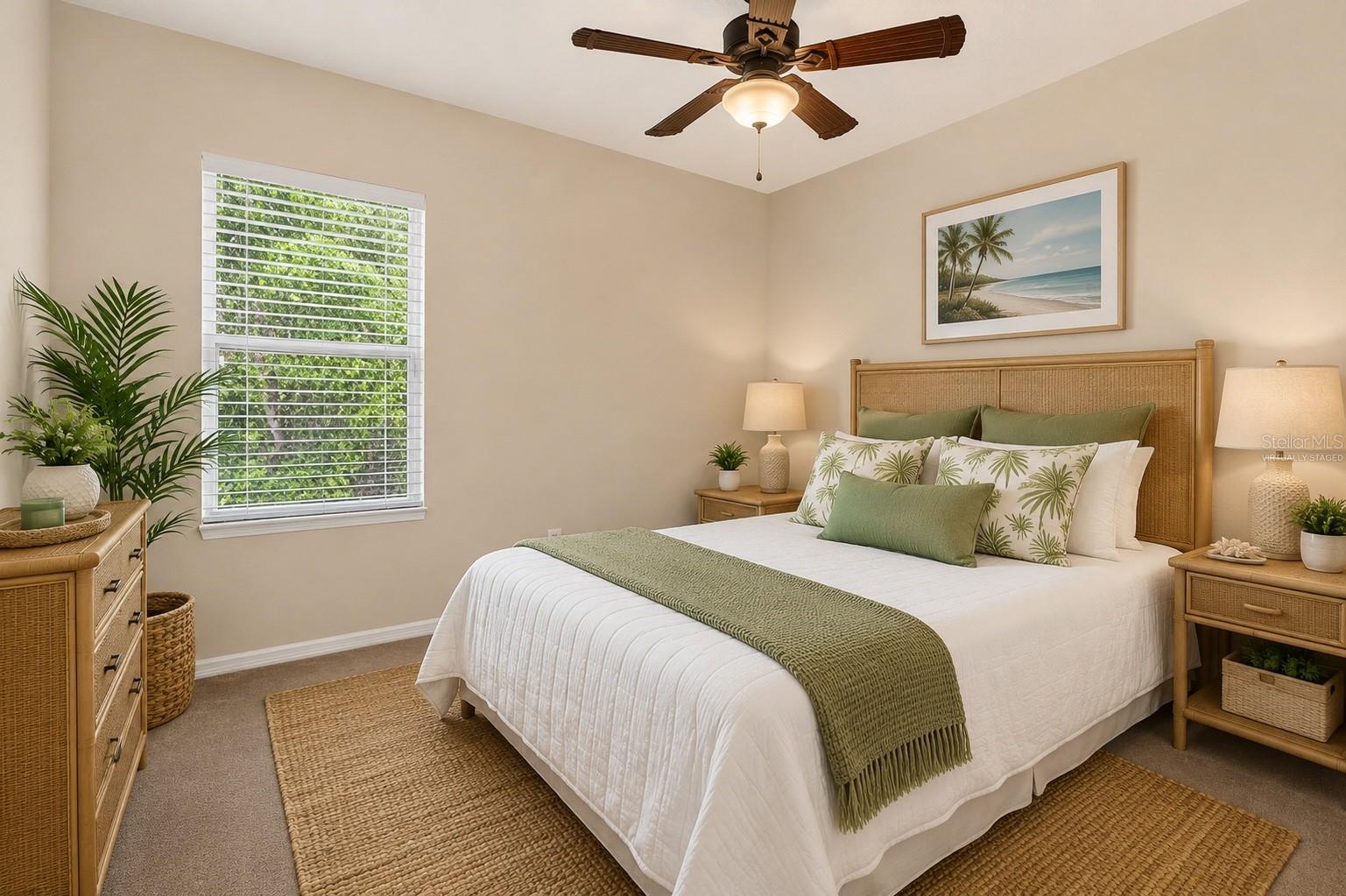 Secondary bedroom virtually staged