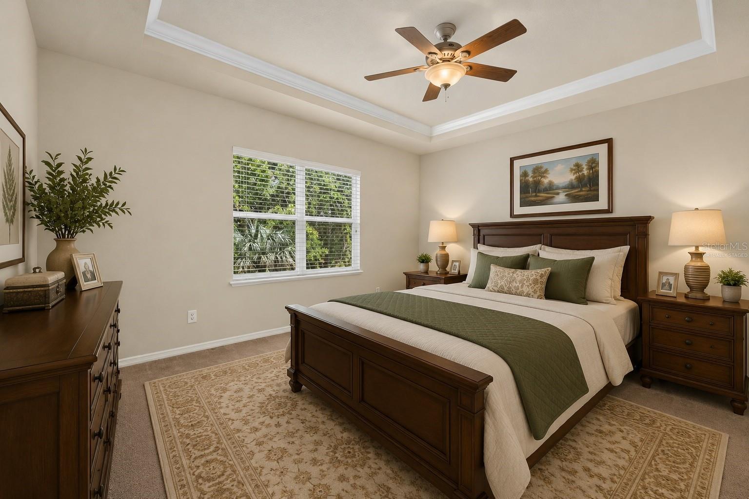Primary bedroom Virtually staged
