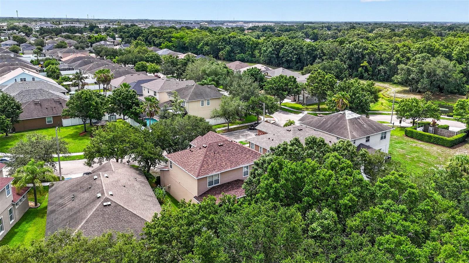 Aerial shot of community