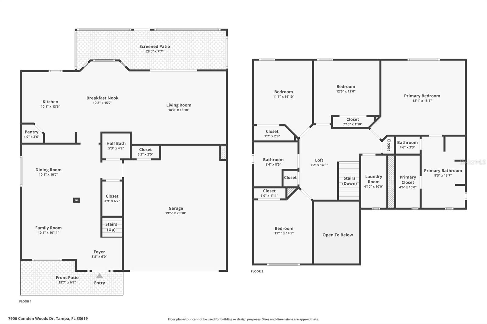 Combined upstairs/downstairs floor plan