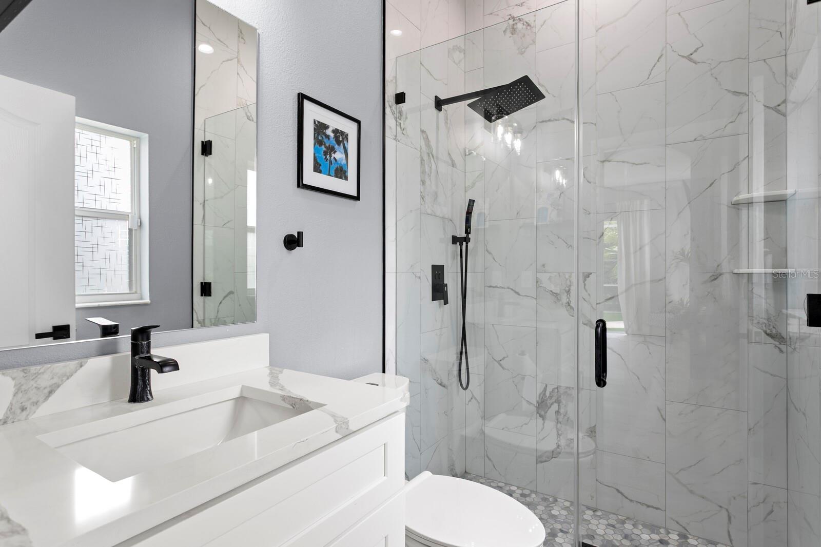 Fully remodeled 3rd bath with frameless shower
