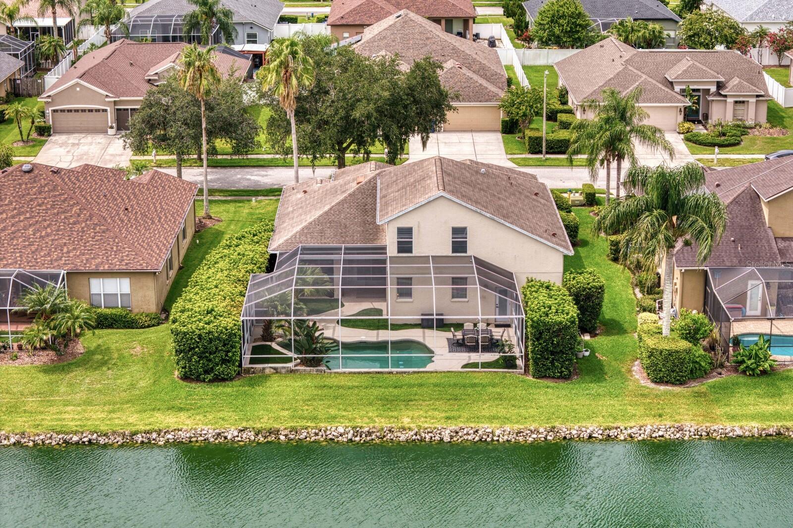More aerial views of the home