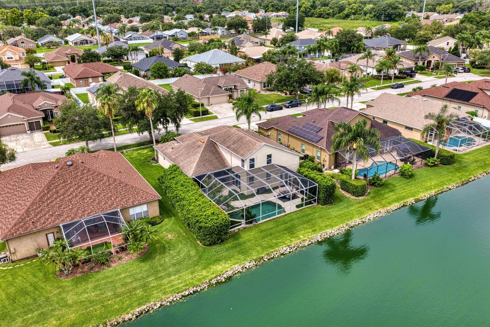 More aerial views of the home