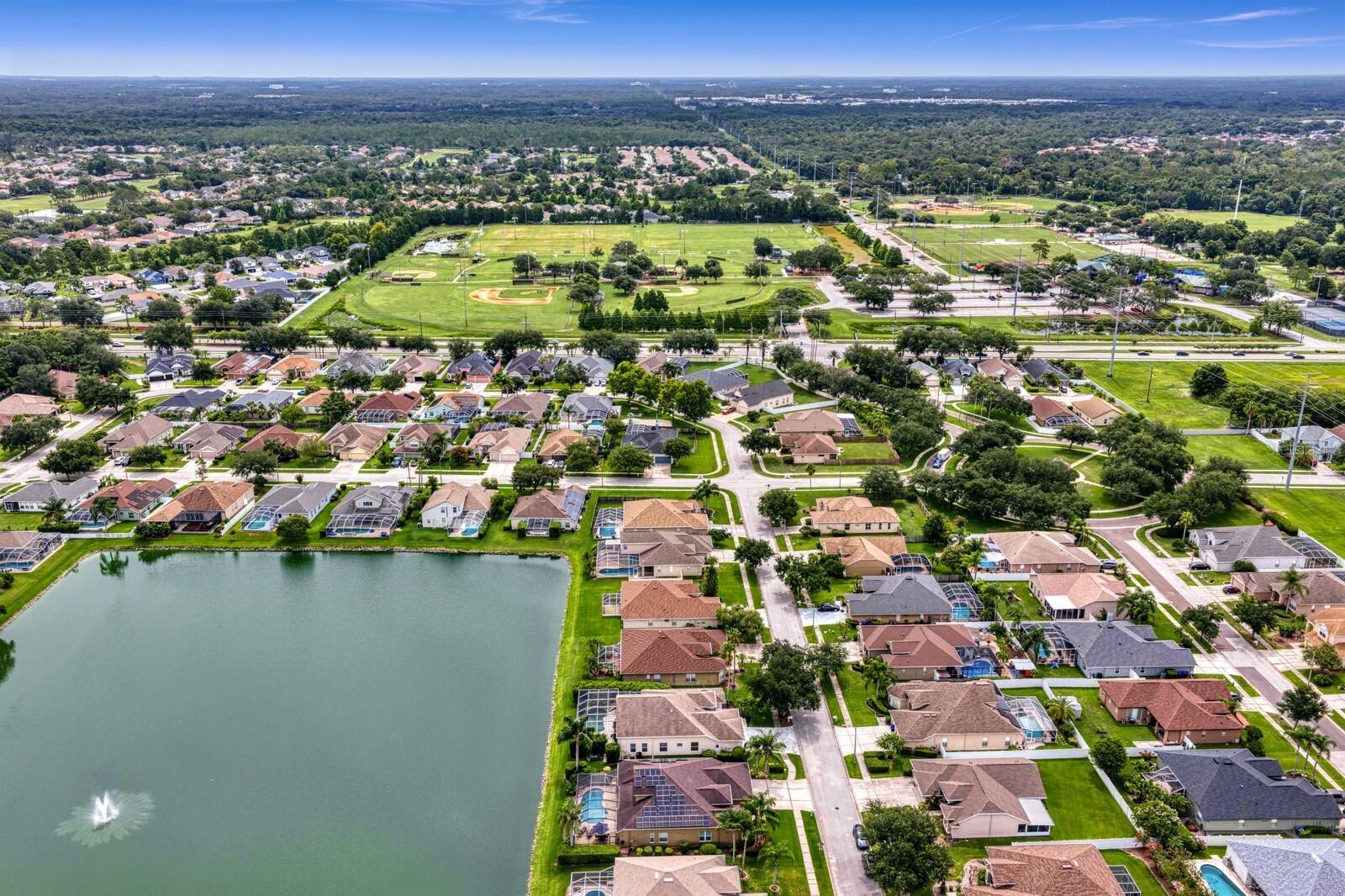 Community is directly across from Land O Lakes Rec Center
