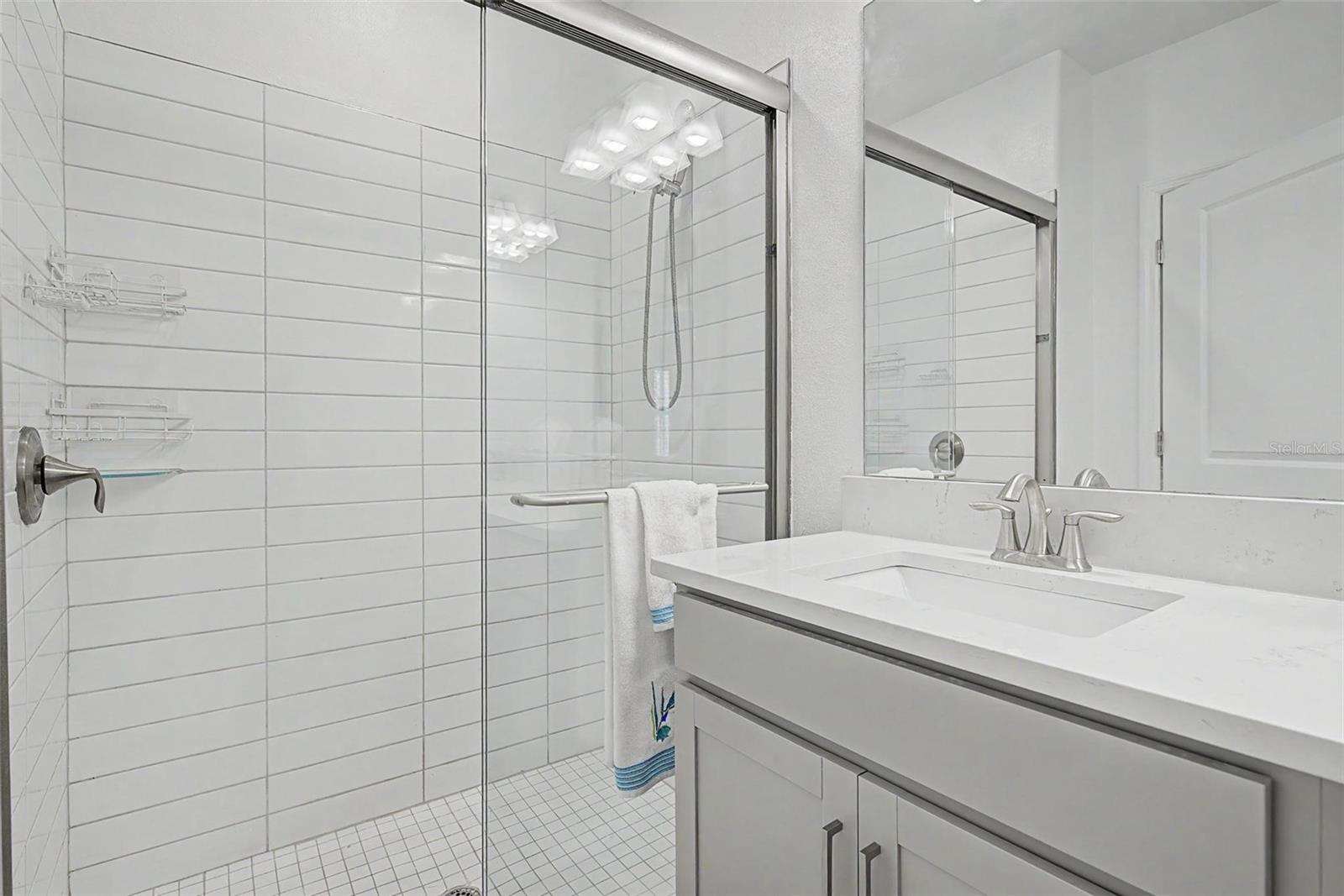 Large walk in shower