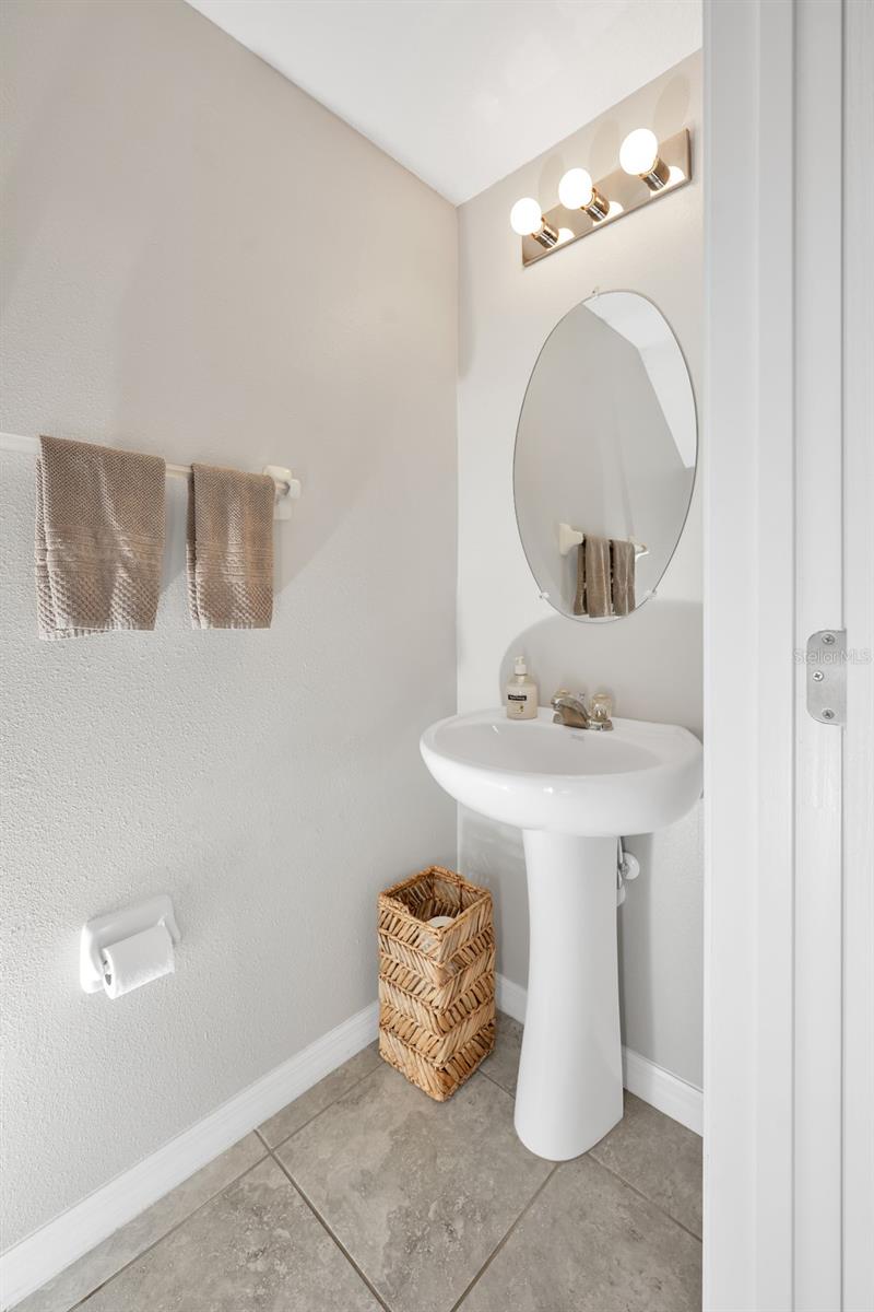 Half bathroom downstairs