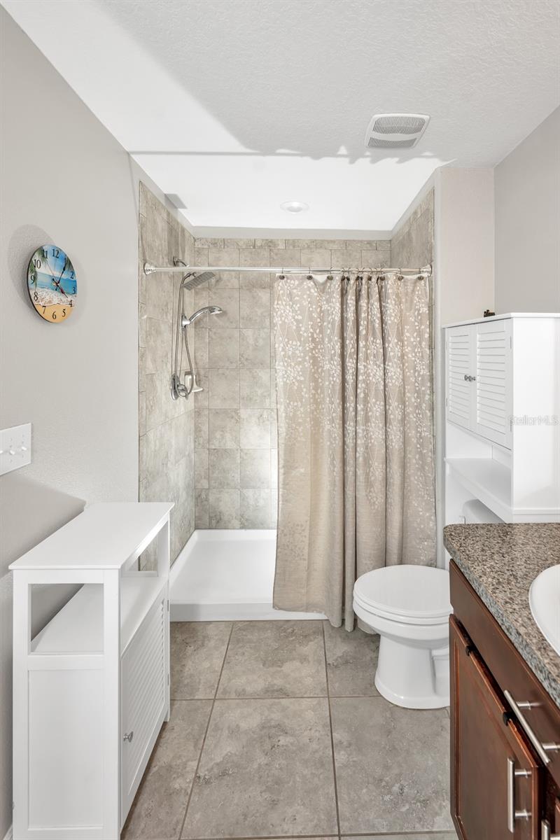 Primary en-suite walk-in shower