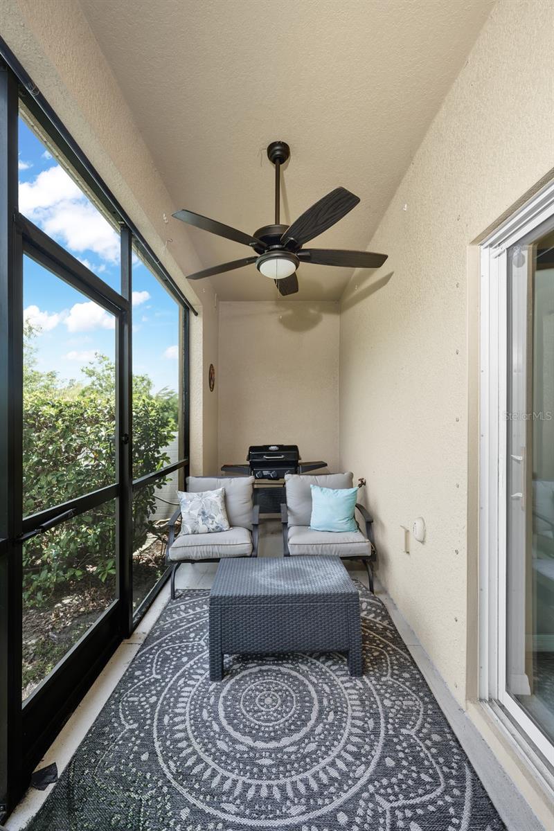 Porch with fan