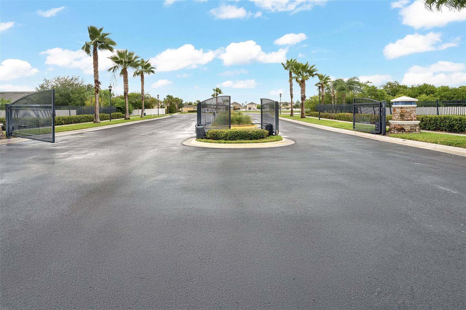 Front gated entrance to Hawks Point