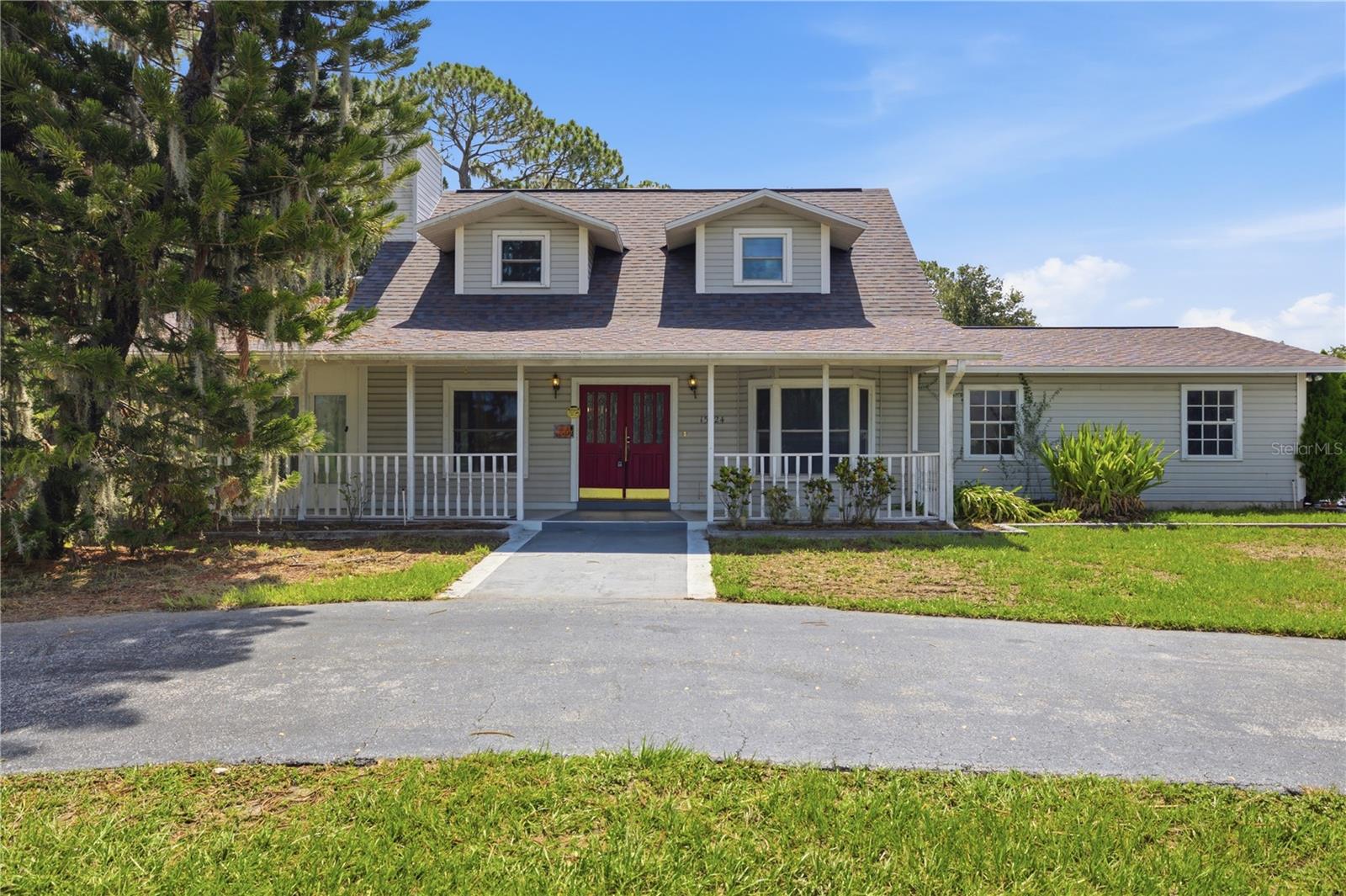 Front entrance with side garage