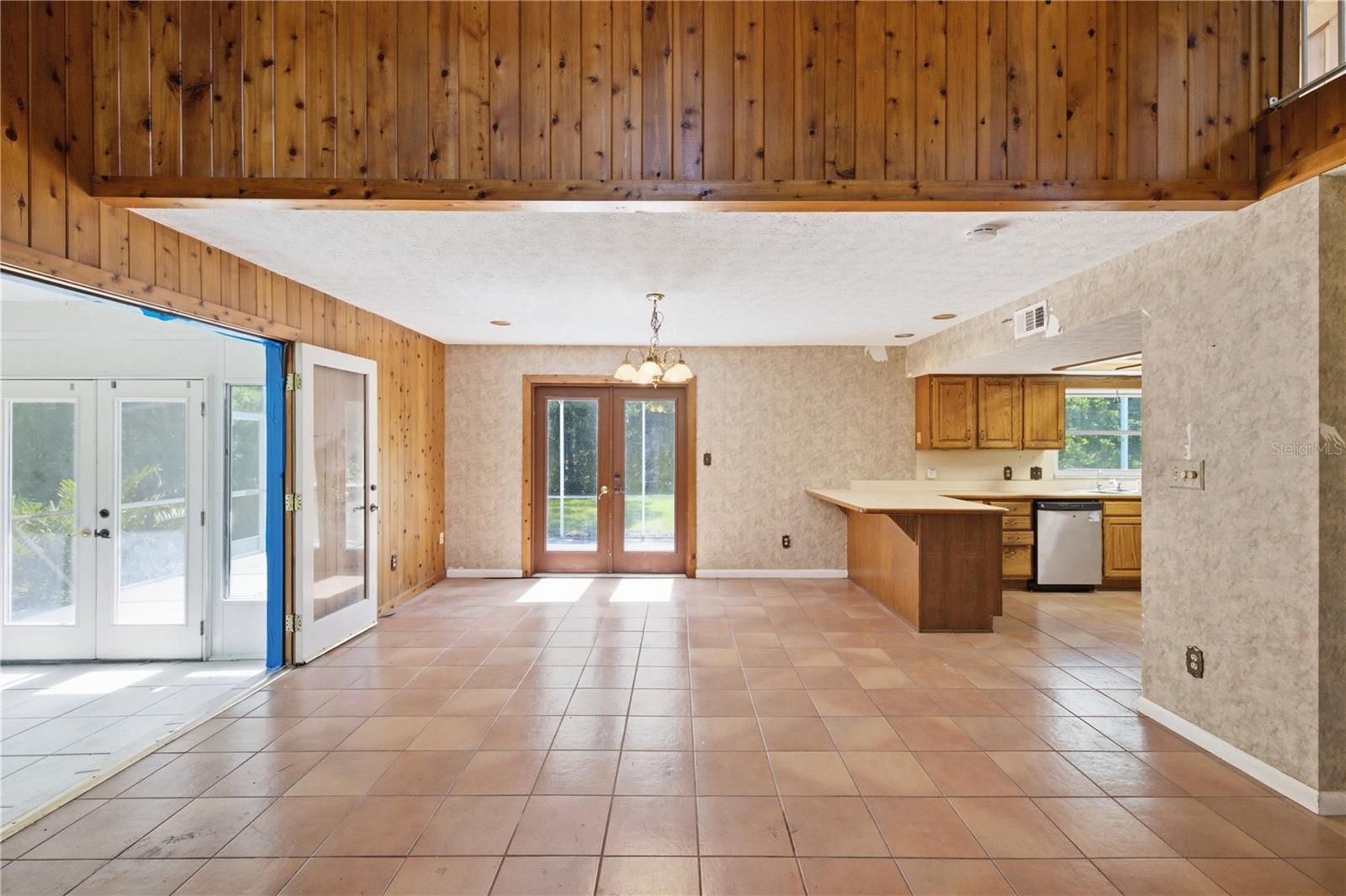 Back view of home leading to kitchen