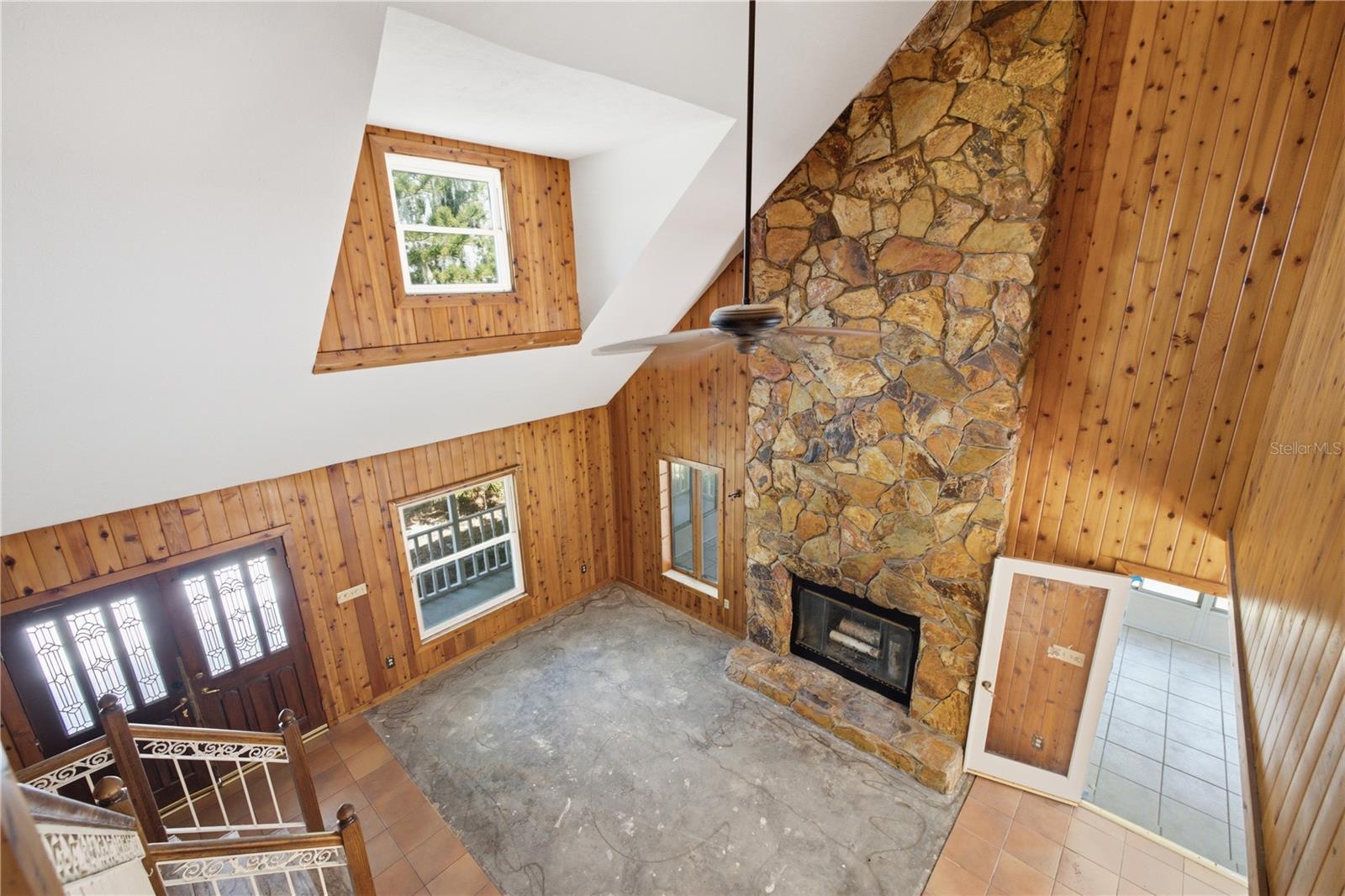 Top view of interior