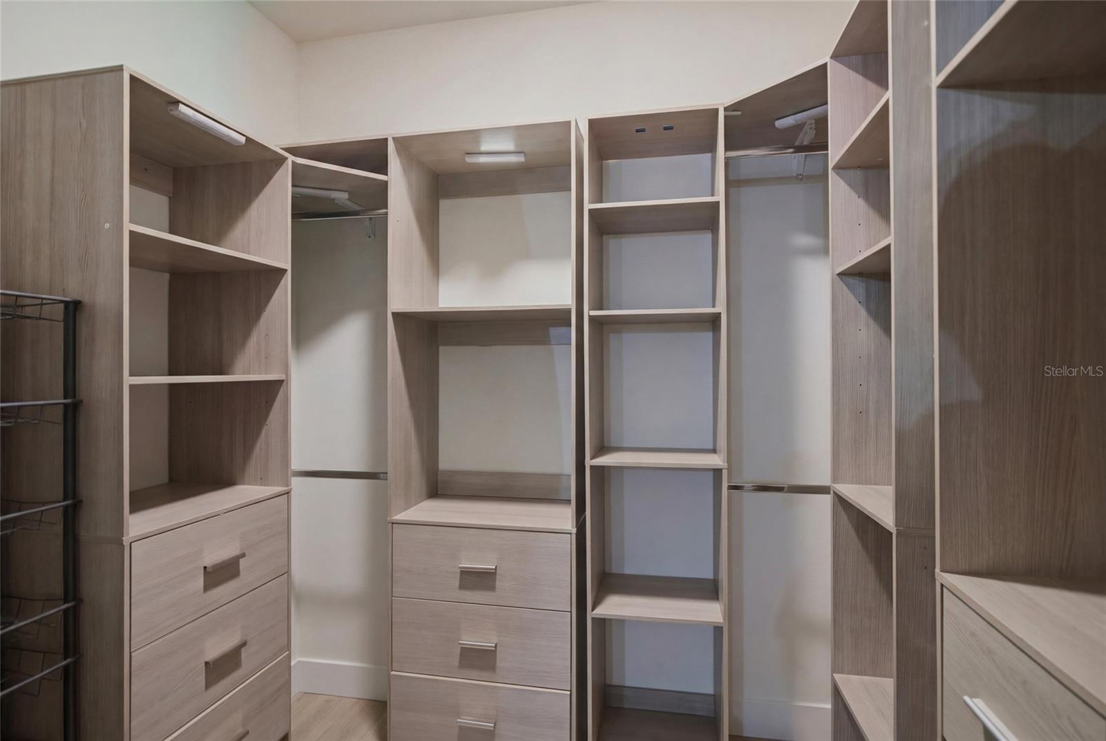 Master Walk-in closet with built ins