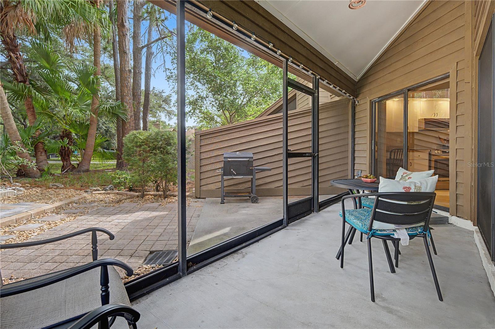 Lovely enclosed screen patio