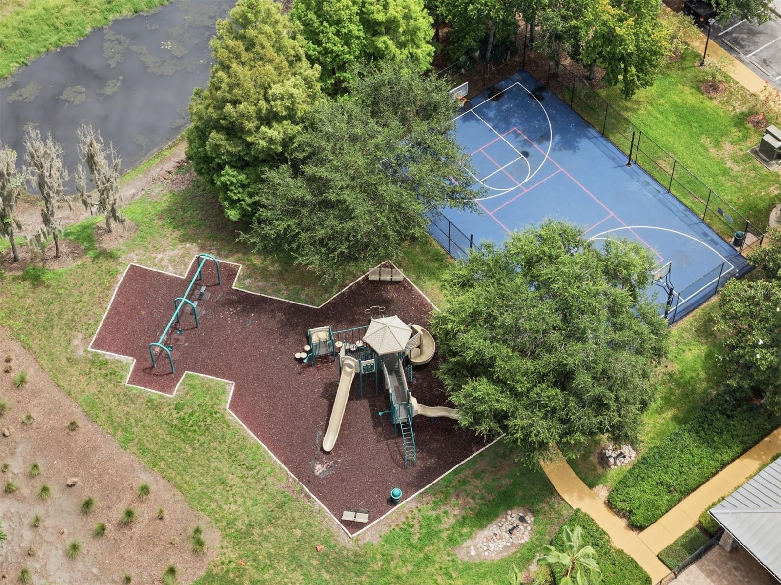 Playground and multi-sport court!
