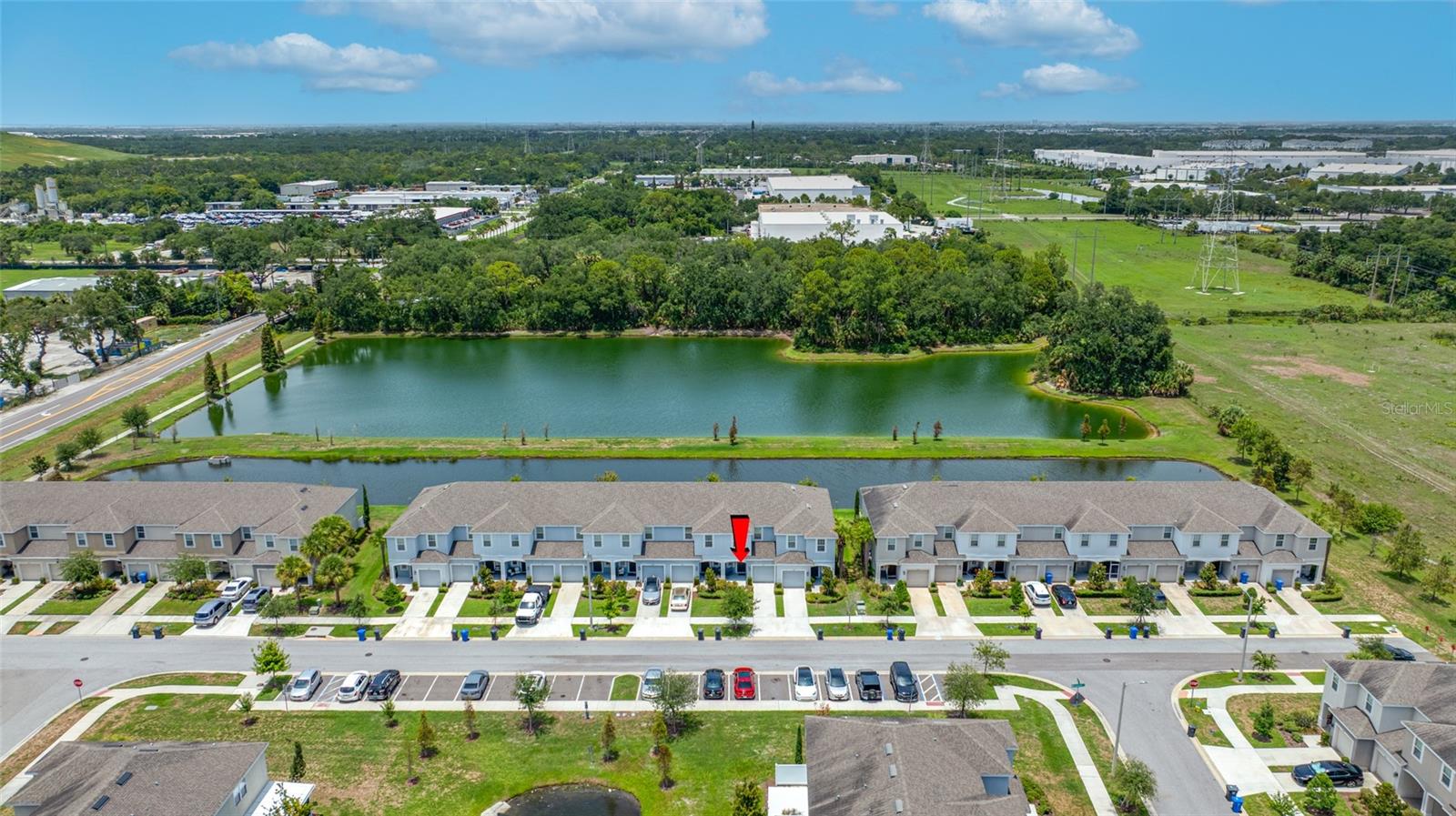 Aerial view of home