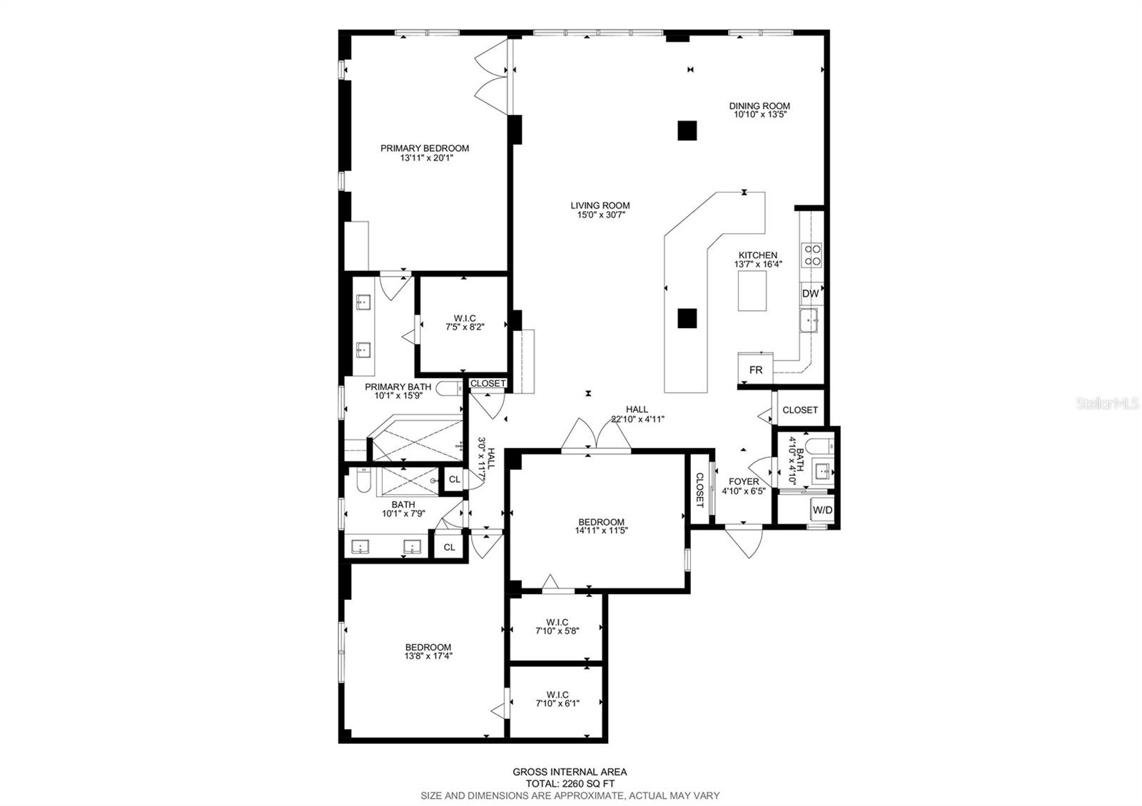Fantastic floorplan for this 3 bedroom 2.5 bath condo.
