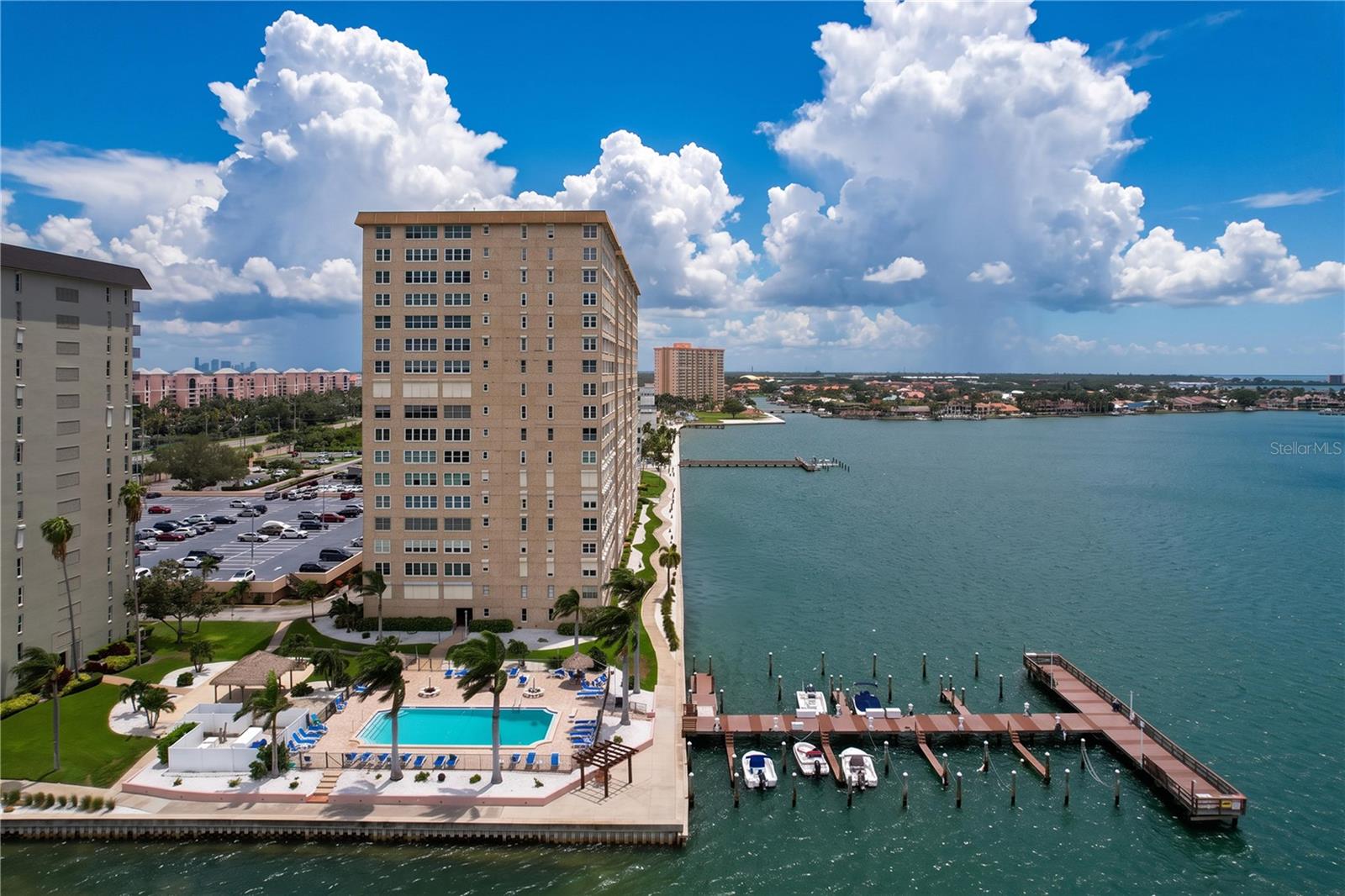 Enjoy days at the waterfront pool or on one of the community docks.  Park your boat or rent a slip.