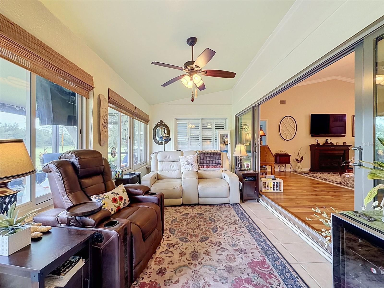 Florida room with New Anderson Sliding doors