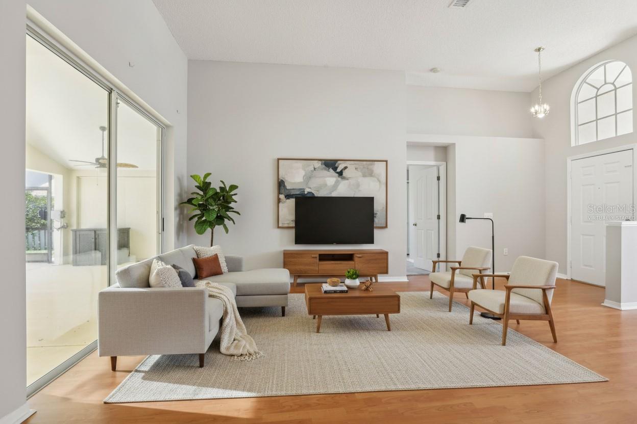 Virtually staged Living Room