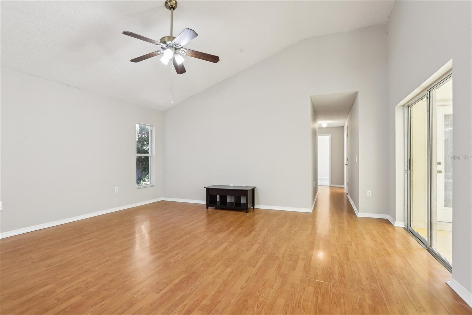 Family room with access to the pool
