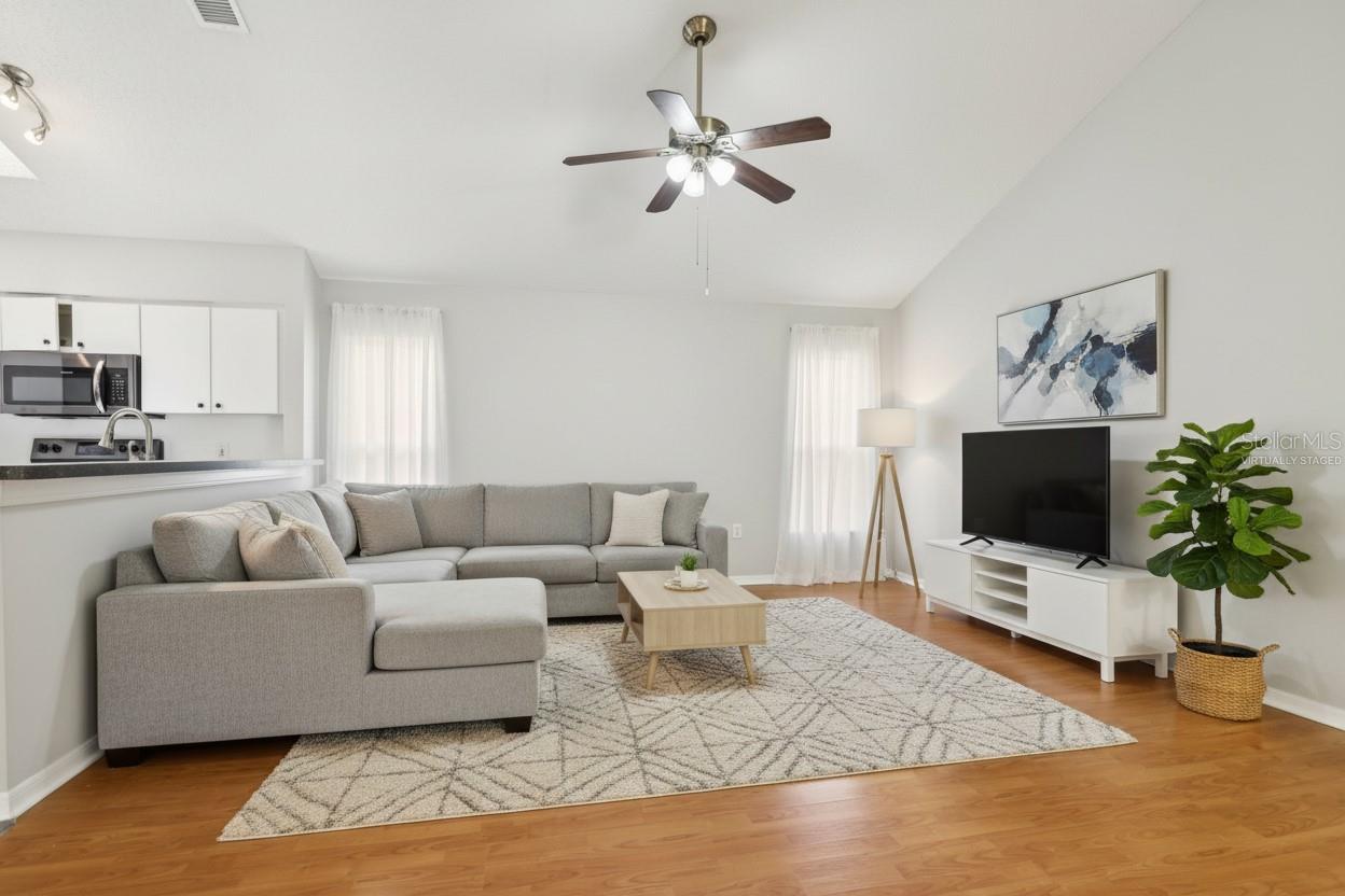 Virtually Staged Family Room