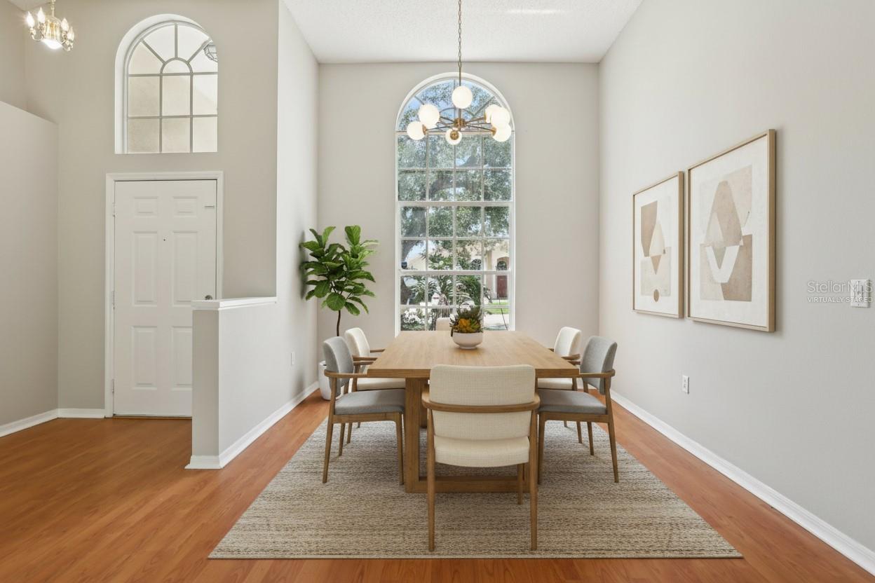 Virtually staged Dining Room