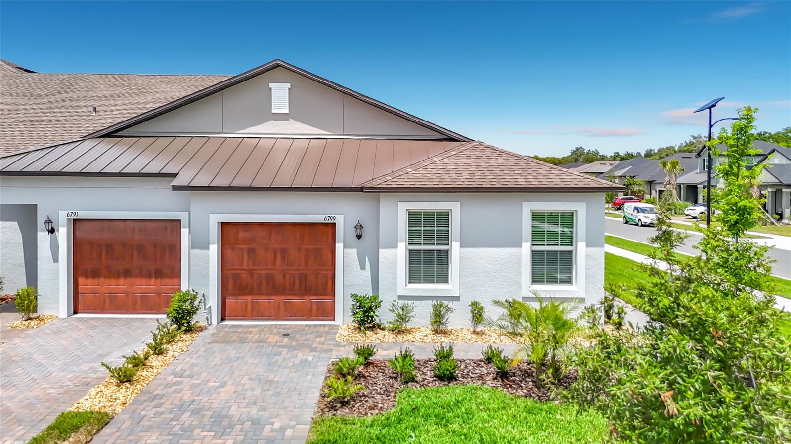 One Car Garage with Paver Walk and Driveway