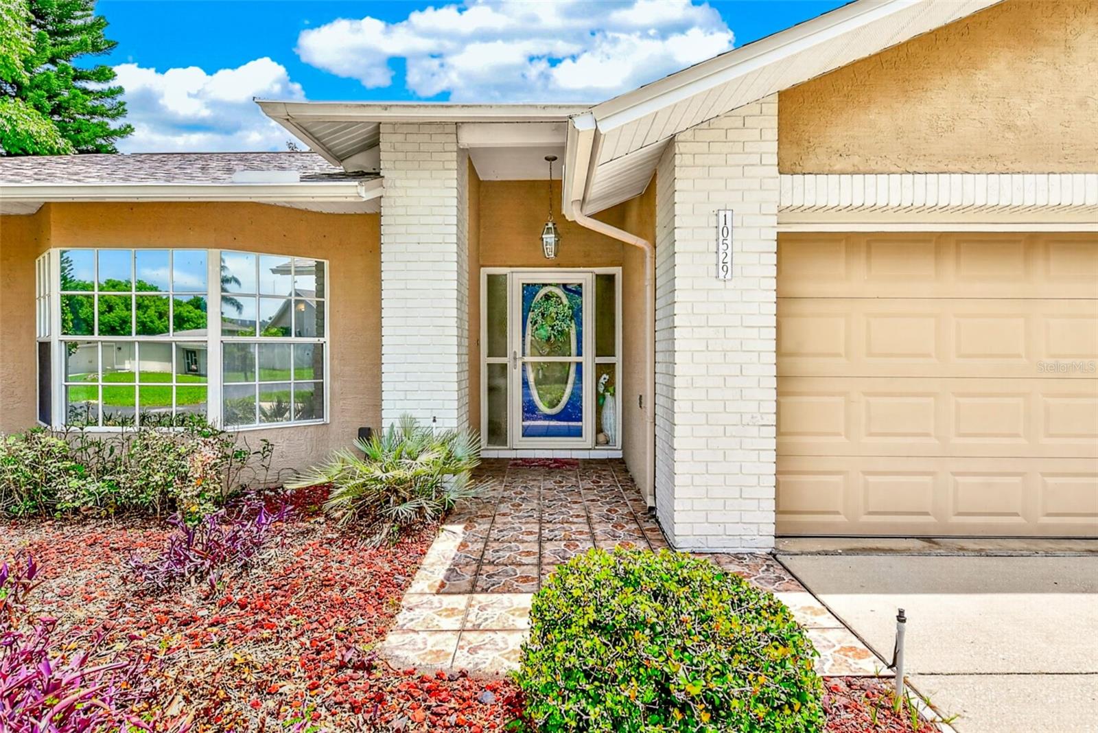 View of front door of home