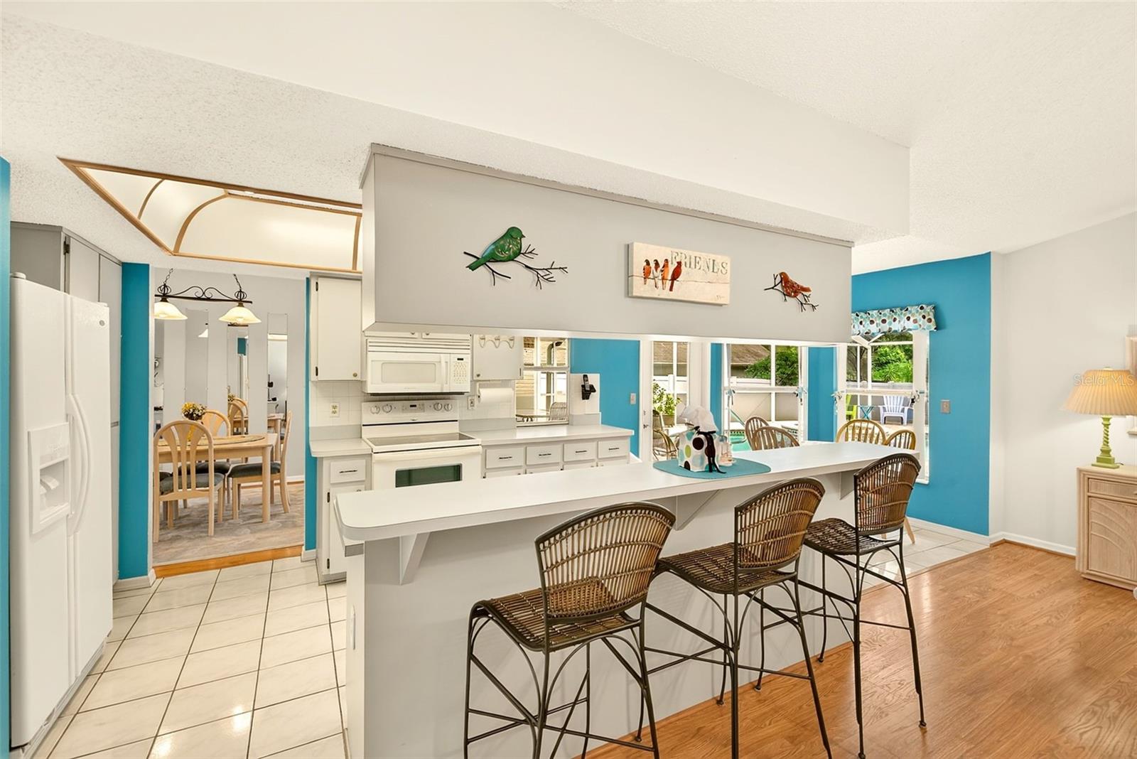 View of kitchen, breakfast nook, and dining room