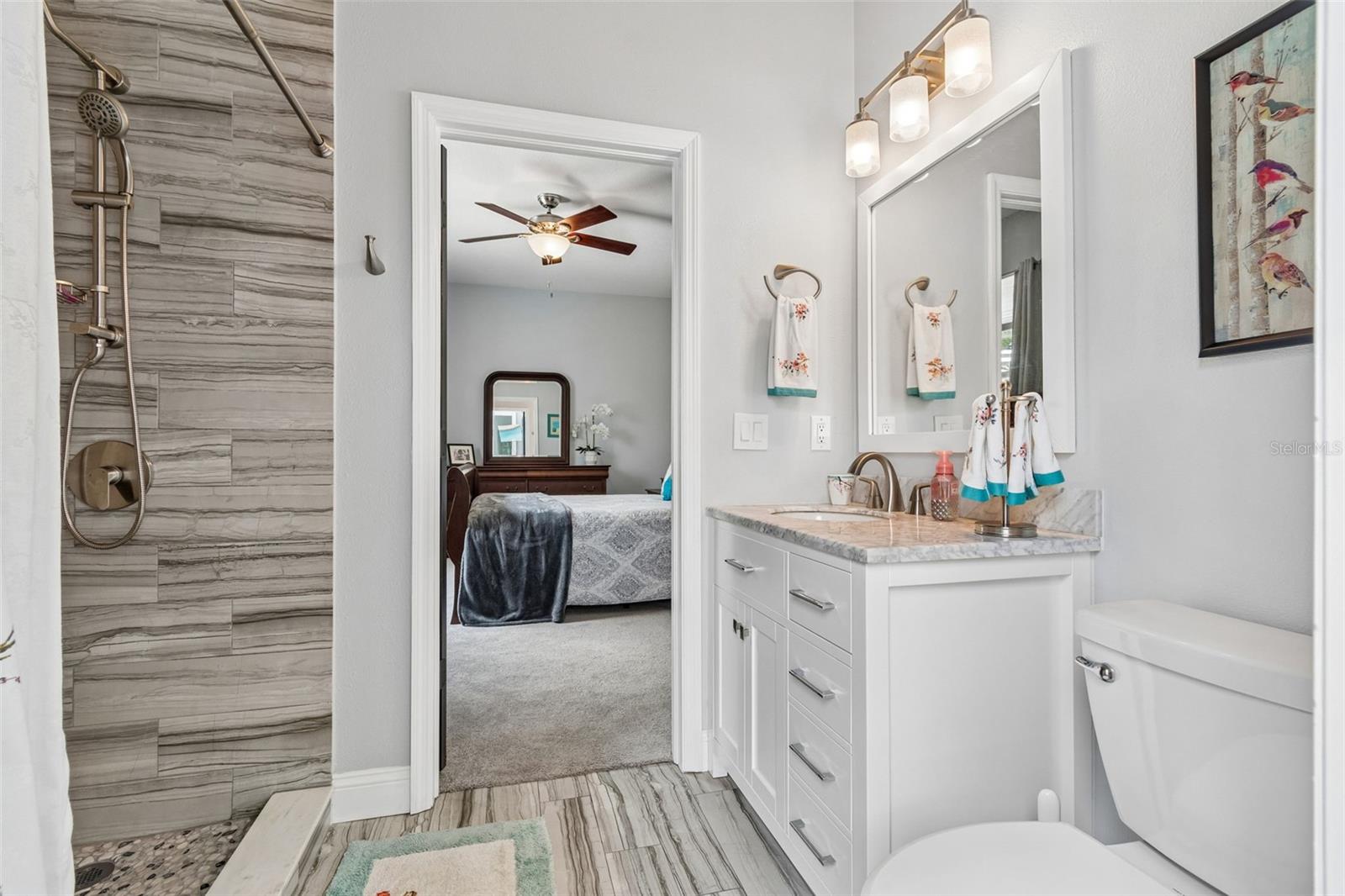 Pool Bath looking into Guest Room
