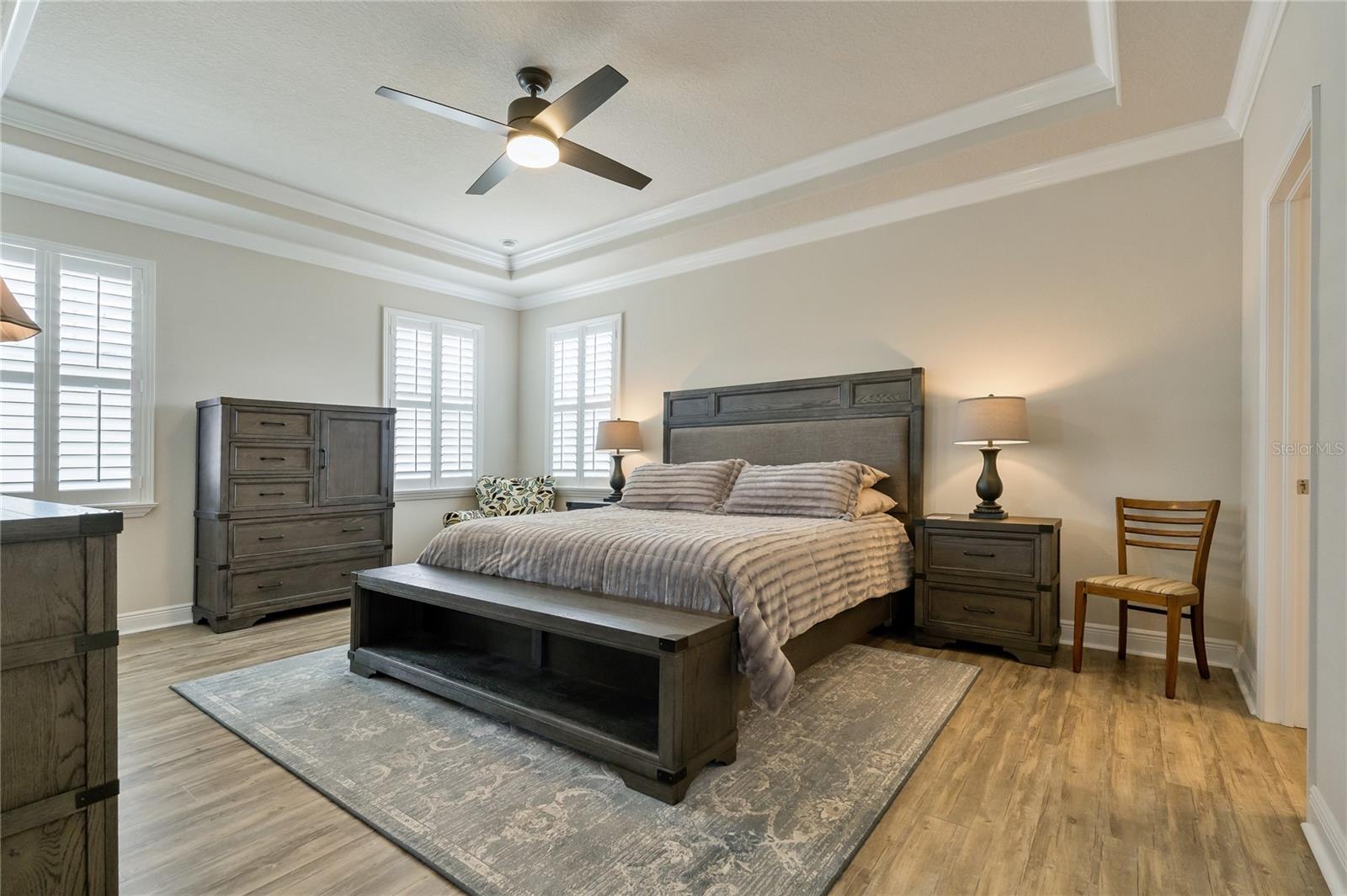 Primary Suite with Tray Ceilings & Crown Molding!