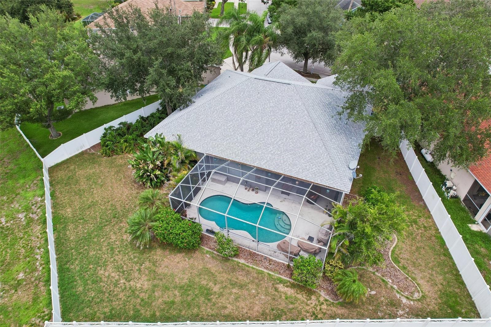 Ariel view of home