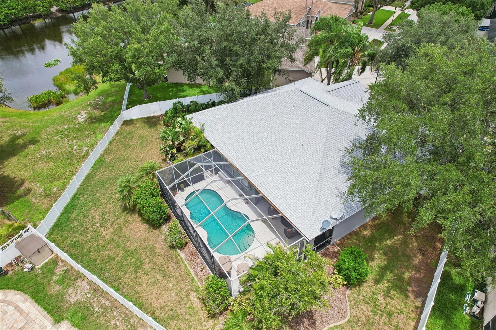 Ariel view of home