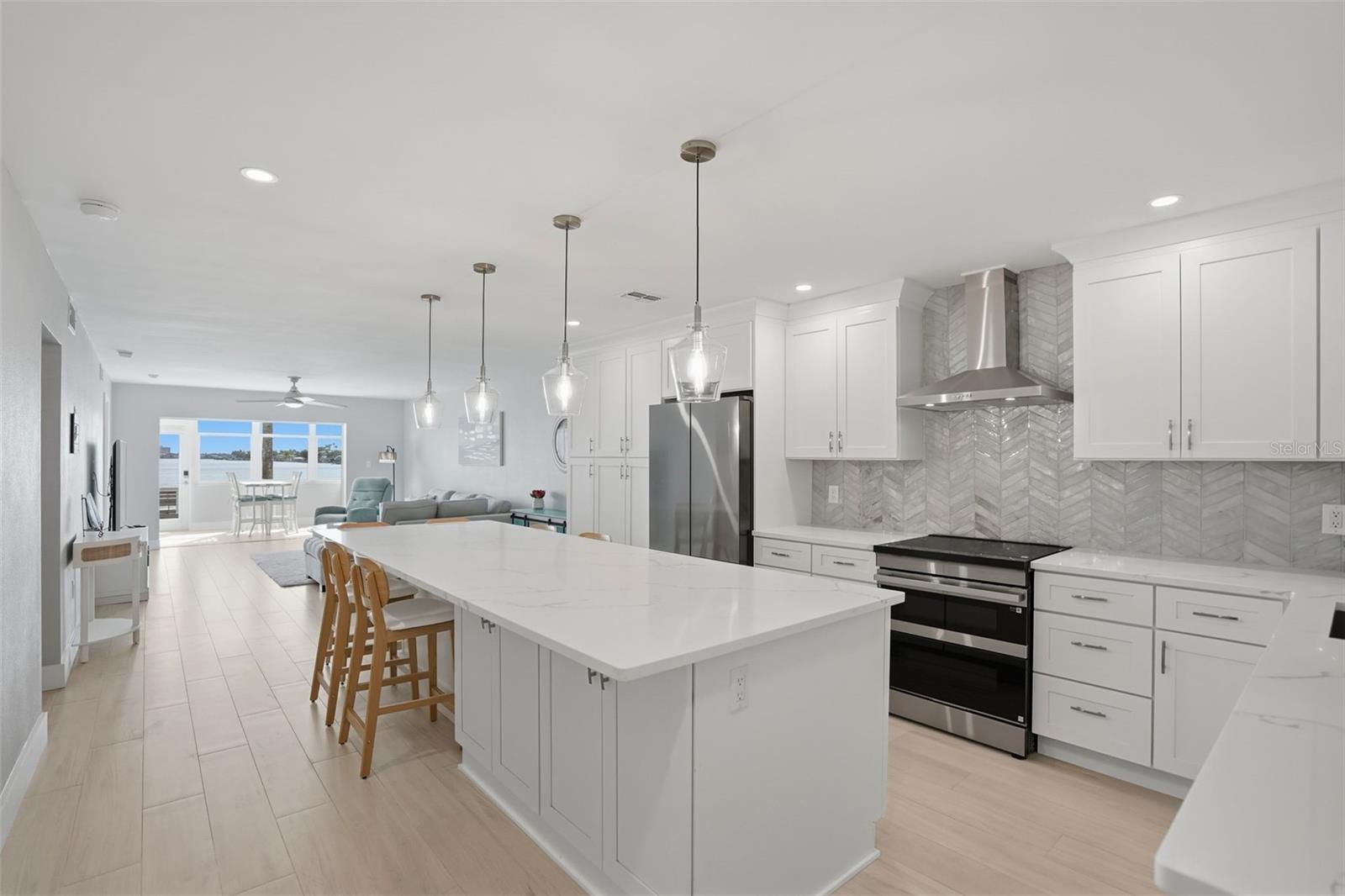 Intracoastal views from the moment you enter your custom kitchen