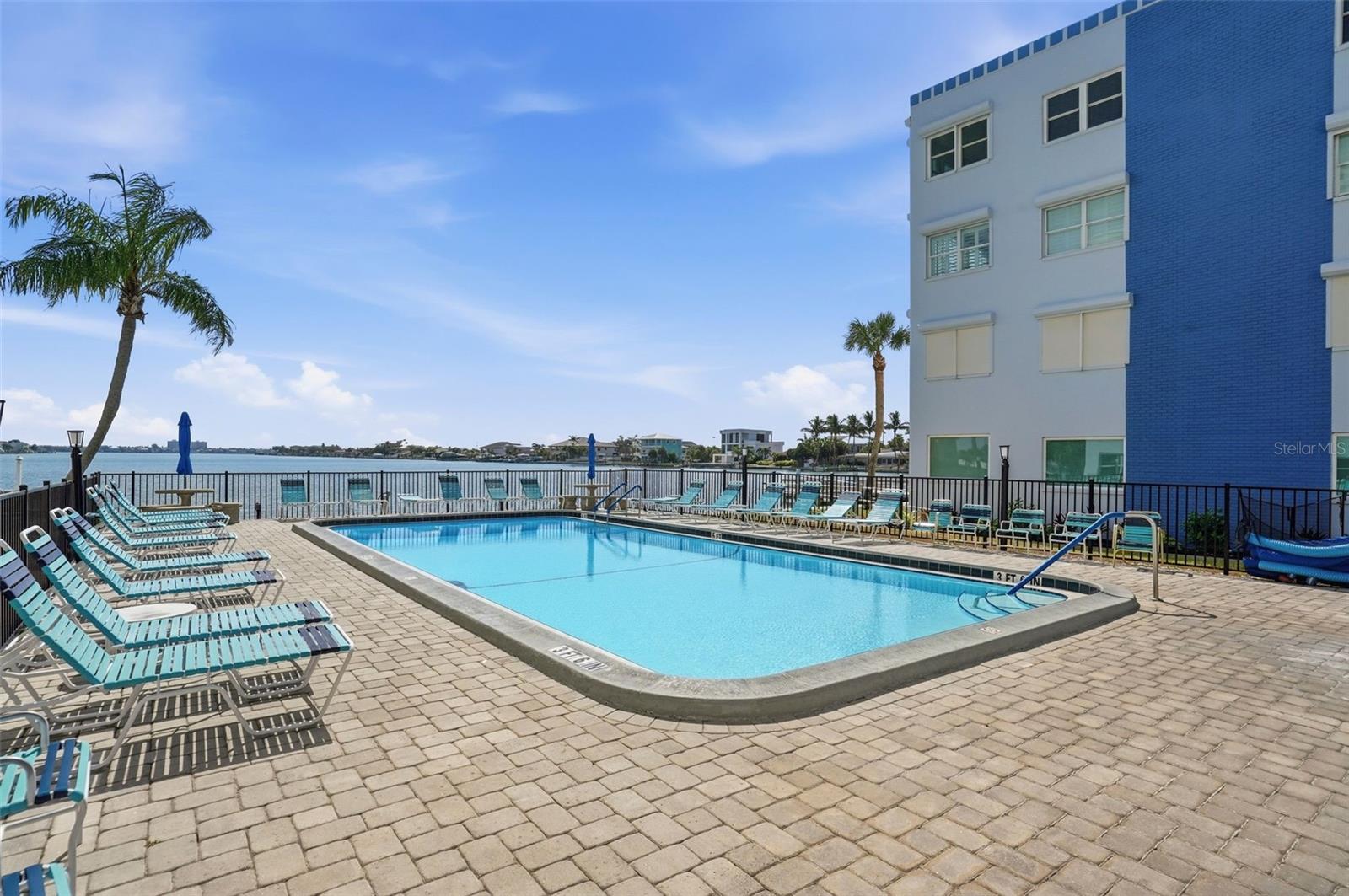 1 of 2 pools, facing the Intracoastal