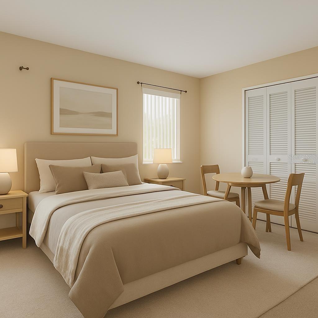 Master bedroom virtually staged