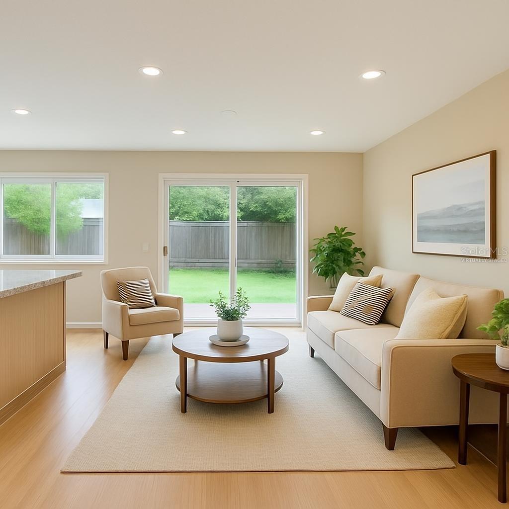 Family Room virtually Staged