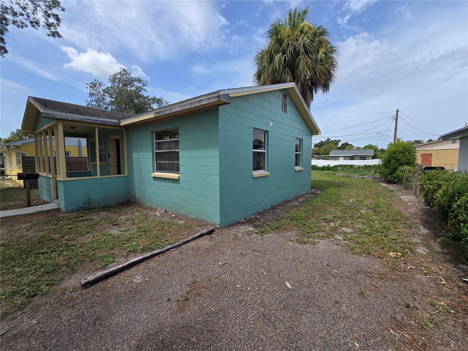 Front and side of the property